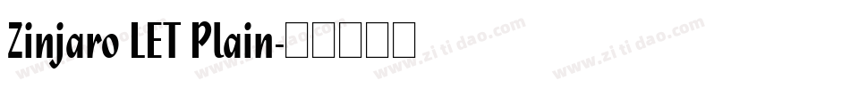 Zinjaro LET Plain字体转换